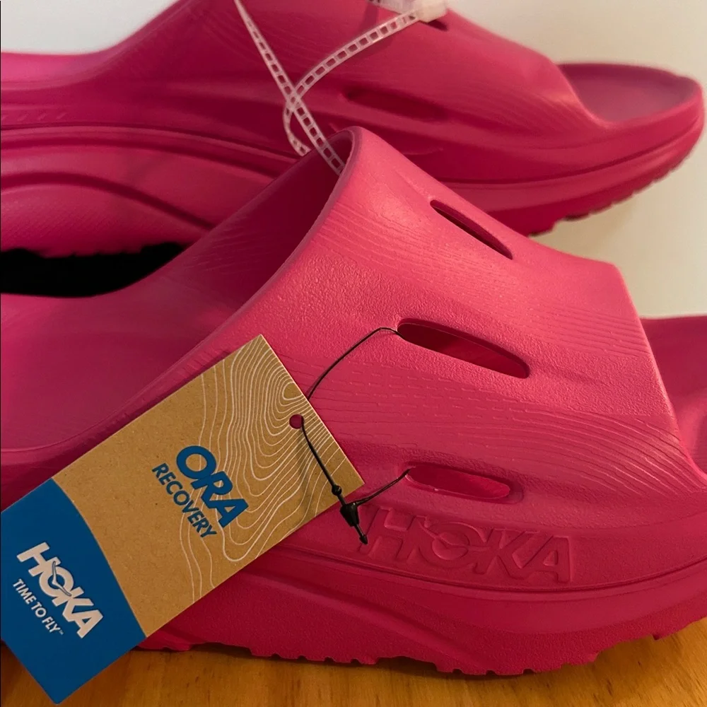 NWT Hoka Ora Recovery 3 Slides Mens Pink Slides Men’s Size 12 Women's Sz 14 - Picture 12 of 14